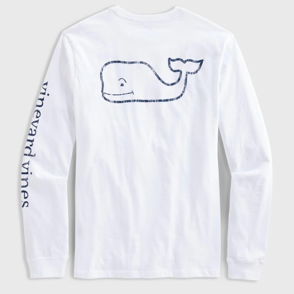 VINEYARD VINES Vintage Whale Long-Sleeve Pocket Tee - Picture 9 of 10